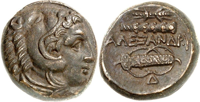 MAKEDONIEN. 
KÖNIGREICH. 
Alexander III. der Große 336-323 v. Chr. AE-Dichalko...