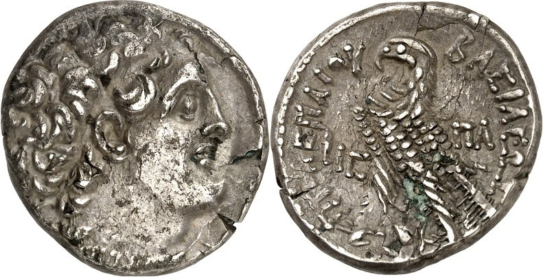 ÄGYPTEN. 
Ptolemaios XII. "Auletes" 80-51 v. Chr. Stater ("16"= 66/65 v.Chr.) 2...