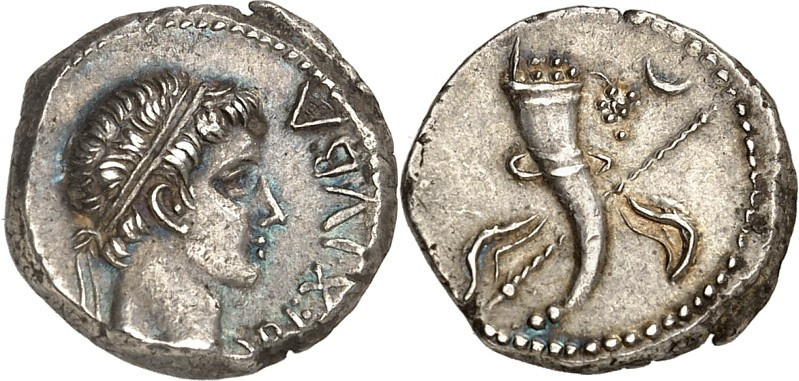 MAURETANIEN. 
KÖNIGREICH. 
Iuba II. mit Kleopatra Selene 25 v. Chr. -23 n. Chr...