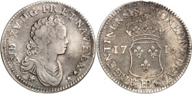 FRANKREICH. Louis XV. 1715-1773. 1/2 Ecu de Strasburg (40 sols) 1716 BB Strasburg. Dup. 1656, Gad. 309. R.