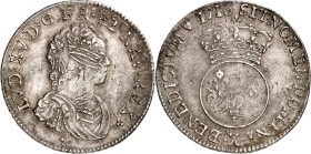 FRANKREICH. Louis XV. 1715-1773. 1/4 Ecu Vertugadin 1716 X Amiens, Junge Büste n.r./ Gekröntes rundes Lilienwappen. Dup. 1653A, Gad. 302. .