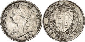GROSSBRITANNIEN. Victoria 1837-1901. Halfcrown 1901 Altersbrb. Sb.&nbsp; 3938. .