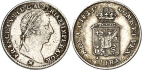 ITALIEN. MAILAND. Franz II. 1792-1797, 1799-1800. 1/2 Lira 1823 M Mailand. J. 225. K.M.C.5.2.