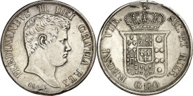 ITALIEN. NEAPEL & BEIDE SIZILIEN. Ferdinand II. 1830-1859. Piastra (120 Grana) 1834. Dv.&nbsp; 172, KM&nbsp; 153a. .