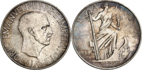ITALIEN. KÖNIGREICH  ITALIEN. Vittorio Emanuele III. 1900-1946. 10 Lire 1936 XIV. KM&nbsp; 80. .