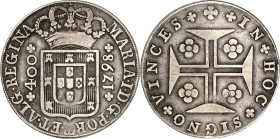 PORTUGAL. Maria 1786-1799. 400 Reis 1798. .