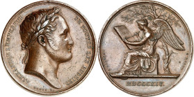 RUSSLAND. MEDAILLEN. Alexander I. 1801-1825. Medaille 1814 (v. Andrieu, b. Denon) a.s. Aufenthalt in Paris, im April 1814. Belorb. Kopf des Zaren n.r....