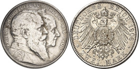 KAISERREICH. BADEN, Großherzogtum. 2 Mark 1906 Goldhochzeit. J. 34. .