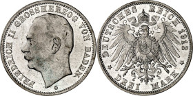 KAISERREICH. BADEN, Großherzogtum. 3 Mark 1912 Friedrich II. J. 39. .