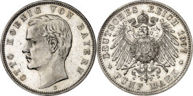 KAISERREICH. BAYERN, Königreich. 5 Mark 1906 Otto. J. 46. .