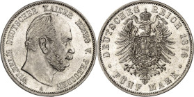 KAISERREICH. PREUSSEN, Königreich. 5 Mark 1876A Wilhelm I. J. 97A. (3).