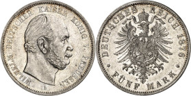 KAISERREICH. PREUSSEN, Königreich. 5 Mark 1876B Wilhelm I. J. 97. .