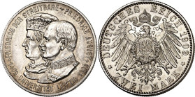 KAISERREICH. SACHSEN, Königreich. 2 Mark 1909 Uni Leipzig. J. 138. .