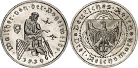 WEIMARER REPUBLIK. GEDENKMÜNZEN. 3 Reichsmark 1930E Vogelweide. J. 344. .