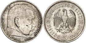 DRITTES REICH. KURSMÜNZEN. 5 Reichsmark 1935A Hindenburg&nbsp;/ Adler. J. 360. .