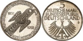 BUNDESREPUBLIK. GEDENKMÜNZEN in Ag   5 DM. 5 DM 1952D Germ. Museum. J. 388. .