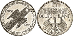 BUNDESREPUBLIK. GEDENKMÜNZEN in Ag   5 DM. 5 DM 1952D Germ. Museum. J. 388. .