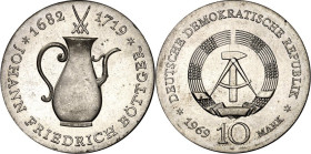 DDR. GEDENKMÜNZEN. 10 Mark 1969 Böttger. J. 1527. .