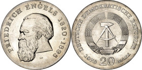 DDR. GEDENKMÜNZEN. 20 Mark 1970 Engels. J. 1529. .