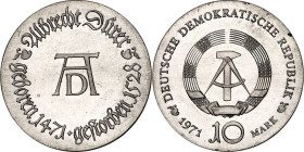 DDR. GEDENKMÜNZEN. 10 Mark 1971 Dürer. J. 1532. .