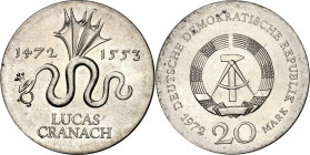 DDR. GEDENKMÜNZEN. 20 Mark Cu-Ni 1972 Thälmann. J. 1538. .