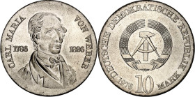 DDR. GEDENKMÜNZEN. 10 Mark 1976 von Weber. J. 1562. .