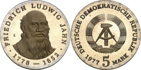 DDR. GEDENKMÜNZEN. 5 Mark Cu-Ni 1977 Jahn. J. 1564. .
