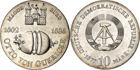DDR. GEDENKMÜNZEN. 10 Mark 1977 Guericke. J. 1565. .