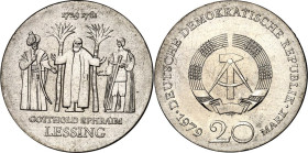 DDR. GEDENKMÜNZEN. 20 Mark 1979 Lessing. J. 1571. .