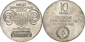 DDR. GEDENKMÜNZEN. 10 Mark 1982 Gewandhaus Leipzig. J. 1583. .