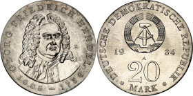 DDR. GEDENKMÜNZEN. 20 Mark 1984 Händel. J. 1595. .
