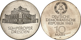 DDR. GEDENKMÜNZEN. 10 Mark 1985 Semperoper. J. 1600. .
