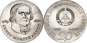 DDR. GEDENKMÜNZEN. 20 Mark 1985 Arndt. J. 1605. .