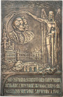 DEUTSCHE GESCHICHTE 1806-1918. PREUSSEN Kgr.. Wilhelm II. 1888-1918. Plakette 1902 ( v. Wilkens) a.d. Besuch des Kaiserpaares in Posen. St. Georg r. s...