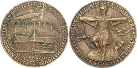 BILDHAUER und MEDAILLEURE des XIX. bis XXI. Jh.. DEUTSCHLAND vor    1945. GOETZ, Karl Xaver *1875 Augsburg +1950 München. Medaille 1911 Erster Flugzeu...