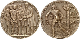 BILDHAUER und MEDAILLEURE des XIX. bis XXI. Jh.. DEUTSCHLAND vor    1945. GOETZ, Karl Xaver *1875 Augsburg +1950 München. Medaille 1915 Mobilmachung. ...