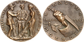 BILDHAUER und MEDAILLEURE des XIX. bis XXI. Jh.. DEUTSCHLAND vor    1945. GOETZ, Karl Xaver *1875 Augsburg +1950 München. Medaille 1915 Baralong- Mörd...