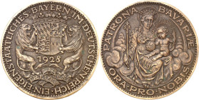 BILDHAUER und MEDAILLEURE des XIX. bis XXI. Jh.. GOETZ, Karl Xaver *1875 Augsburg +1950 München. Medaille 1928 a. d. Eigenstaatlichkeit Bayerns im Deu...
