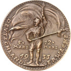 BILDHAUER und MEDAILLEURE des XIX. bis XXI. Jh.. DEUTSCHLAND vor    1945. GOETZ, Karl Xaver *1875 Augsburg +1950 München. Medaille 1933 a. d. Maßnahme...