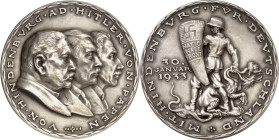 BILDHAUER und MEDAILLEURE des XIX. bis XXI. Jh.. DEUTSCHLAND vor    1945. GOETZ, Karl Xaver *1875 Augsburg +1950 München. Medaille 1933 a. d. Ernennun...