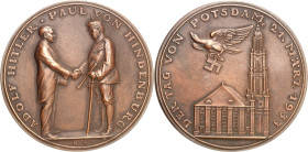 BILDHAUER und MEDAILLEURE des XIX. bis XXI. Jh.. DEUTSCHLAND vor    1945. GOETZ, Karl Xaver *1875 Augsburg +1950 München. Medaille 1933 TAG VON POTSDA...