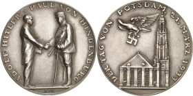 BILDHAUER und MEDAILLEURE des XIX. bis XXI. Jh.. DEUTSCHLAND vor    1945. GOETZ, Karl Xaver *1875 Augsburg +1950 München. Medaille 1933 TAG VON POTSDA...