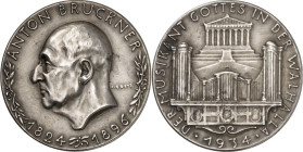 BILDHAUER und MEDAILLEURE des XIX. bis XXI. Jh.. DEUTSCHLAND vor    1945. GOETZ, Karl Xaver *1875 Augsburg +1950 München. Medaille 1934 Anton Bruckner...