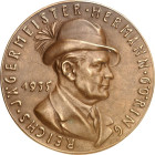 BILDHAUER und MEDAILLEURE des XIX. bis XXI. Jh.. DEUTSCHLAND vor    1945. GOETZ, Karl Xaver *1875 Augsburg +1950 München. Medaille 1935 Reichsjägermei...