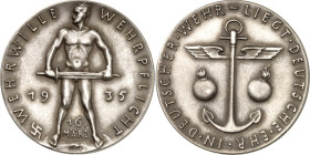BILDHAUER und MEDAILLEURE des XIX. bis XXI. Jh.. DEUTSCHLAND vor    1945. GOETZ, Karl Xaver *1875 Augsburg +1950 München. Medaille 1935 a.d.Allgemeine...