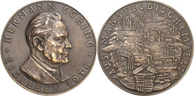 BILDHAUER und MEDAILLEURE des XIX. bis XXI. Jh.. DEUTSCHLAND vor    1945. GOETZ, Karl Xaver *1875 Augsburg +1950 München. Medaille 1936 auf den geplan...