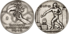 BILDHAUER und MEDAILLEURE des XIX. bis XXI. Jh.. DEUTSCHLAND vor    1945. GOETZ, Karl Xaver *1875 Augsburg +1950 München. Medaille 1936 11. Olympische...