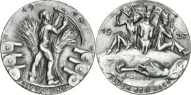 BILDHAUER und MEDAILLEURE des XIX. bis XXI. Jh.. DEUTSCHLAND vor    1945. GOETZ, Karl Xaver *1875 Augsburg +1950 München. Medaille 1937 101mm. 1914/19...