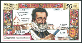 FRANKREICH. V. Republik. 50 NF 6.7.1961 König Henry IV. Pick 143a. .