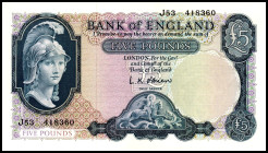 GROSSBRITANNIEN. 5 Pounds o.D. (1961-63). Pick&nbsp; 372a. .